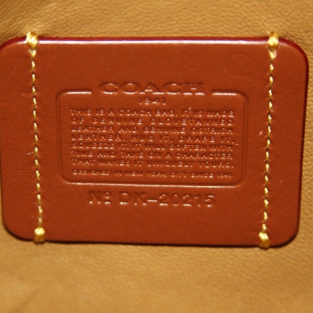 RARE! COACH 1941 Ostrich Dinky 24 Crossbody Bag Leather Purse Handbag - Picture 12 of 12